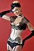 Velda Lauder Cream Silk and Black Lace Half Cup Corset 28"