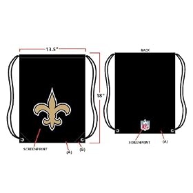 NEW ORLEANS SAINTS OFFICIAL LOGO BACKPACK BACKSACK