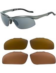 Switch Vision Tenaya Lake Sunglasses - Performance Sun Kit Gunmetal Tc Grey Mirror Amber... by Switch Vision