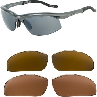 Click here to buy Switch Vision Tenaya Lake Sunglasses - Performance Sun Kit Gunmetal Tc Grey Mirror Amber... by Switch Vision.