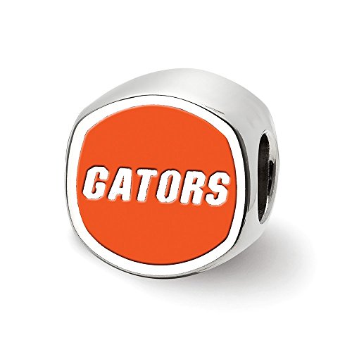 SS University of Florida Gator Head Cushion Shaped Double Logo Bead