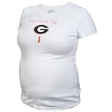 Georgia Bulldogs Ladies White Maternity T-shirt