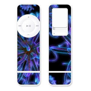 Childrens Toyshop  Electronics : Blue Virii -Vinyl skin for Apple iPod Shuffle