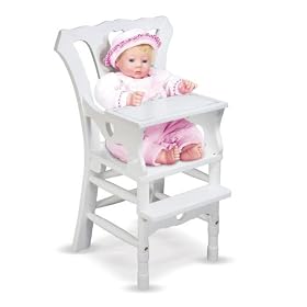 Melissa & Doug Deluxe Wooden Doll High Chair