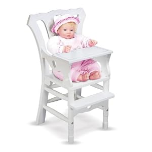 Melissa and Doug Deluxe Wooden Doll High Chair by Melissa & Doug