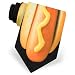 Foot Long Hot Dog Tie by RM Style - Black Polyester