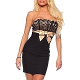 Tube Fitted Lace Strapless Evening Cocktail Prom Party Dress with Bow