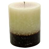 41BhU7IcHVL. SL160  Dual color Round Pillar Decorative Candle Lamp, Candle Lantern   Amber/Ivory   5X6   C473