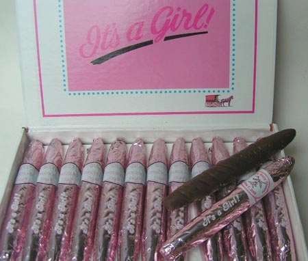 FavorOnline It's A Girl Pink Chocolate Cigars - Box Of 24