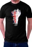 UFC Men's Britain Fist Black Short Sleeve T-Shirt