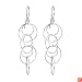 Sterling Silver Multi-Circle Link Dangle Earrings