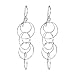 Sterling Silver Multi-Circle Link Dangle Earrings
