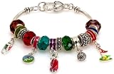 Royal Diamond Golf Fashion Bracelet with Swarovski Crystals and Murano Beads