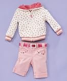 GUESS? Baby Girl Heart Hoodie & Cuffed Capri Set