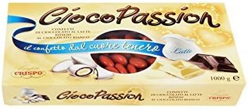 Crispo Confetti: "Ciocopassion" Milk Chocolate Taste Dragees, Red Colour * 1000g * 35oz * [ Italian Import ] by Confetti Crispo