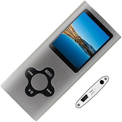 Rshop New 16GB Silver Ultra Slim MP4/MP3 Player Music 1.7'' Lcd Screen Mp4 Music/Audio/Media Player with Earphone and Usb Cable /Support Video Movie Ebook Games Photo View
