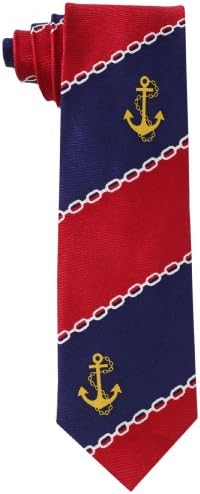 Jack Thomas Little Boys' Anchor Silk Tie, VM Red, One Size