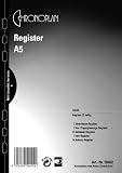 Avery Zweckform, Chronoplan, 50402, Zeitplan Formulare, Register A5, 31-teilig, Kunststoff-Folie, besonders stabil, blau und silber