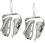 Argento Vivo "Ruffles" Thin Silver Crinkle Earrings