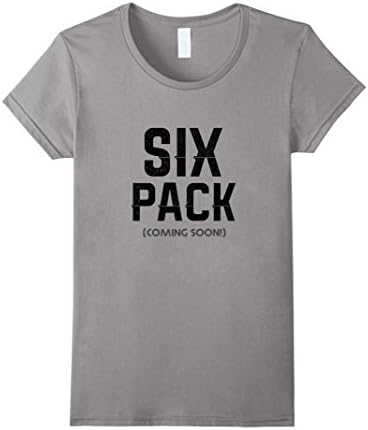 Women's Six Pack Coming Soon Fitness Gym Workout Stringer  T-Shirt XL Slate