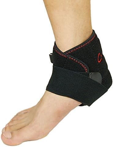 Cripple Idol Maxa Herbal Heated Ankle Brace Ankle Support Care Massager Relieve Ankle Pain Belt Support Fitness Belt (BLACK)