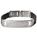 Etched Dragon Leather Stainless Steel Bracelet 8"