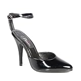 Pleaser Women's Seduce-401 Ankle-Strap Pump,Black Patent,8 M US