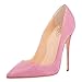 EKS Women's Friees Basic Solid Color Thin High Heels Shoes Pumps For Dress Wedding Party