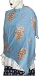 Stoles Wool with Flower Embroidery 80 x 27 inches (esrf036)