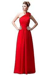 Chiffon/Satin/Silk Backless One Shoulder Evening Dress 