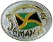 Men's OVAL JAMAICAN FLAG Punk Rock Metal Belt Buckle