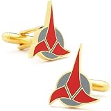 Star Trek Klingon Cufflinks Rhodium plated silver