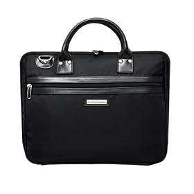 CaseCrown Black Portable Slim Briefcase Messenger Bag ASUS Eee PC 1005HA-PU1X-BK 10.1-Inch Netbook