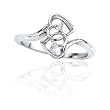 Sterling Silver 0.05 ct. Diamond Heart Ring