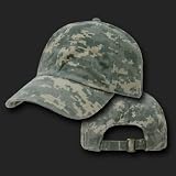 Camouflage Polo Style Adjustable Unstructured Low-Profile Baseball Cap Hat Universal Digital