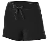 Augusta Sportswear ladies junior fit low rise french terry short - BLACK - Medium