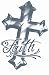 Tinsley Transfers Faith Cross Prison Temporary Tattoo