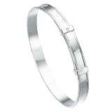 D For Diamond Silver Adjustable Bangle For Little Girls B306