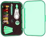 Portable Sewing Kit Home Travel Camping Car 15 pcs Case Fabric Thread Sew Quilt
