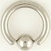 Single Stainless Steel Captive Bead Ring: 8g 9/16", Stainless Steel Bead: 7mm