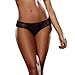 Dreamgirl Women's Ruffle Back Open Crotch Panty, Black, Large
