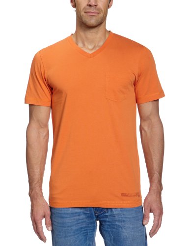 H.I.S Jeans Herren T-Shirt T-Shirt, HIS-122-03-501, Gr. 52/54 (L), Orange (3055; russet or Preisvergleich