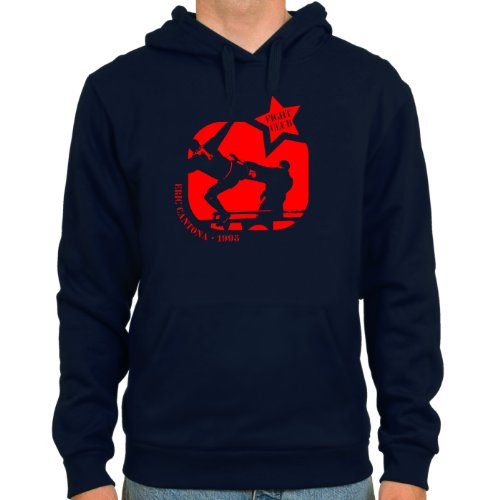 Kapuzensweater Eric Cantona | FightClub ::: Farbe: navy ::: Größen: M-XL ::: Fußball-Kult