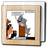 Londons Times Fish Fishing Deep Beneath Cartoons - 12 Step Groupers Drink Like A Fish - Tile Napkin Holders