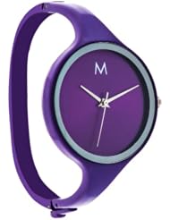 M Women`s EA0078A - Fashion Watch - Round Purple Bangle