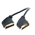 Vivanco Audio-/Videokabel, Scartstecker <-> Scartstecker, vollverschaltet, vergoldete Kontakte, 3m