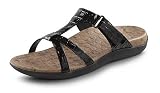 41Bi9wsWPdL. SL160  Orthaheel Sandal Womens Seaside Black Crocodile Size 7
