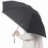 （One's Plus+）One's Plus+ 日傘【折りたたみ傘・UV99％以上カット・クローバー刺繍柄】 レディス ホワイトクローバー