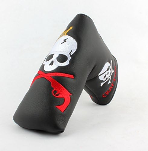 Craftsman Golf Skull Magnetic Golf Blade Putter Cover Headcover for Scotty Cameron Taylormade Adams Ping Odyssey Blade (Black)