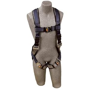 DBI/SALA 1107976 ExoFit Full Body Fall Protection Harness, Medium Size Back D-Ring with Quick-Connect Buckles
